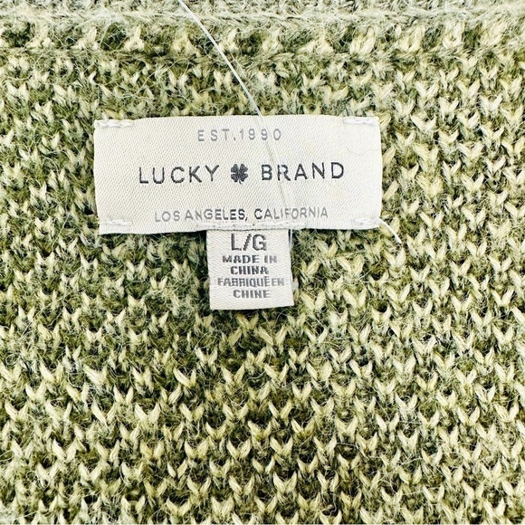 Lucky Brand - Wool Blend Camouflage V-neck Button up Cardigan Size: Large - Picture 4 of 7